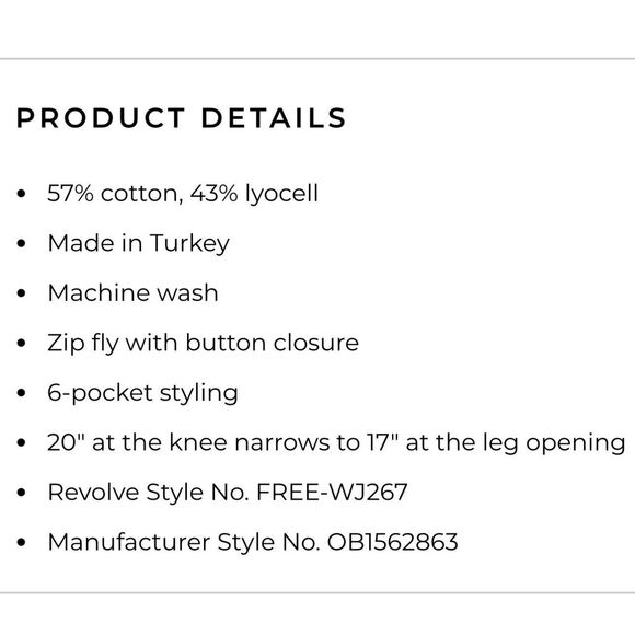 Free People We The Free Marx Slouchy Cargo Jeans Wide Blue Utility 26/27 NWOT - Picture 16 of 16